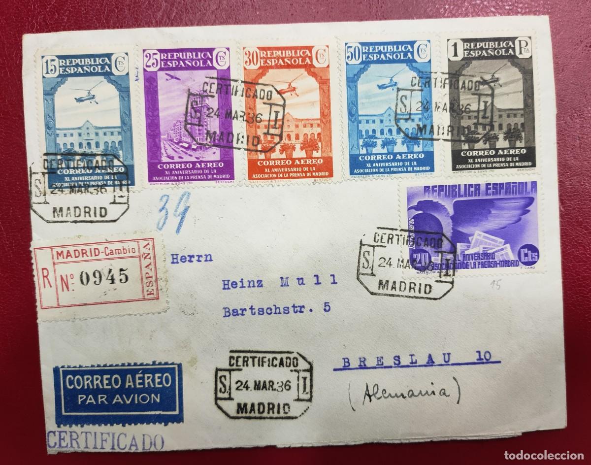 Sellos: 1936. MADRID A ALEMANIA. - Foto 1