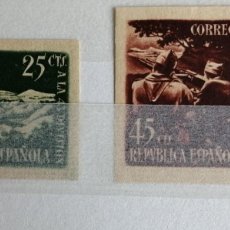 Sellos: AÑO 1938 2ª REPUBLICA,787A Y 788A SIN DENTAR ,NUEVO Y COMPLETO.