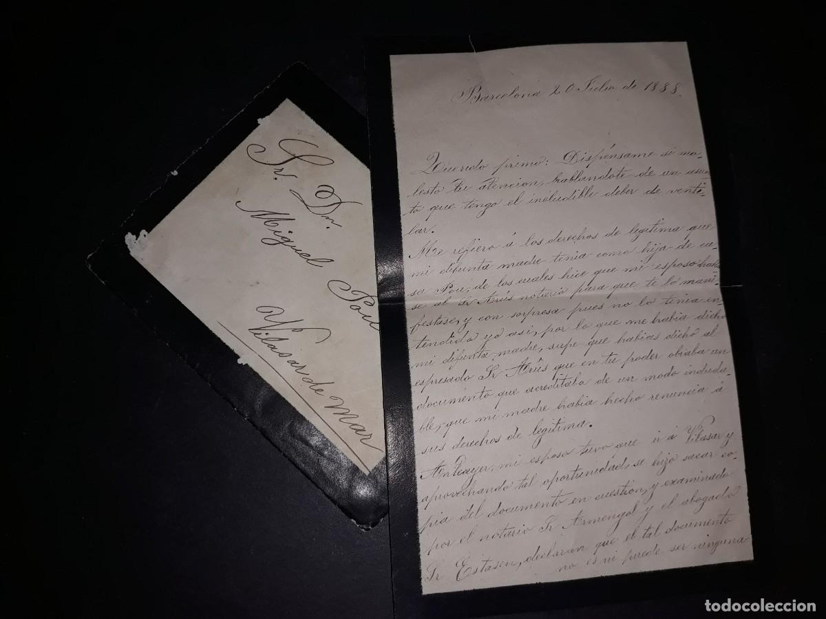 Sellos: Carta Vilassar de Mar 1888 - Foto 1