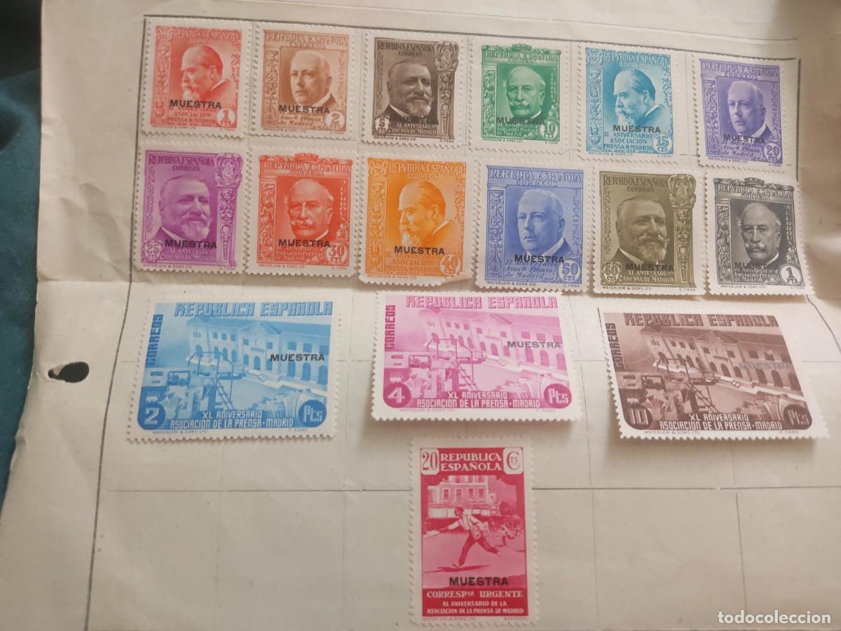 Sellos: Sellos 1936 SOBRECARGA MUESTRA - Foto 1