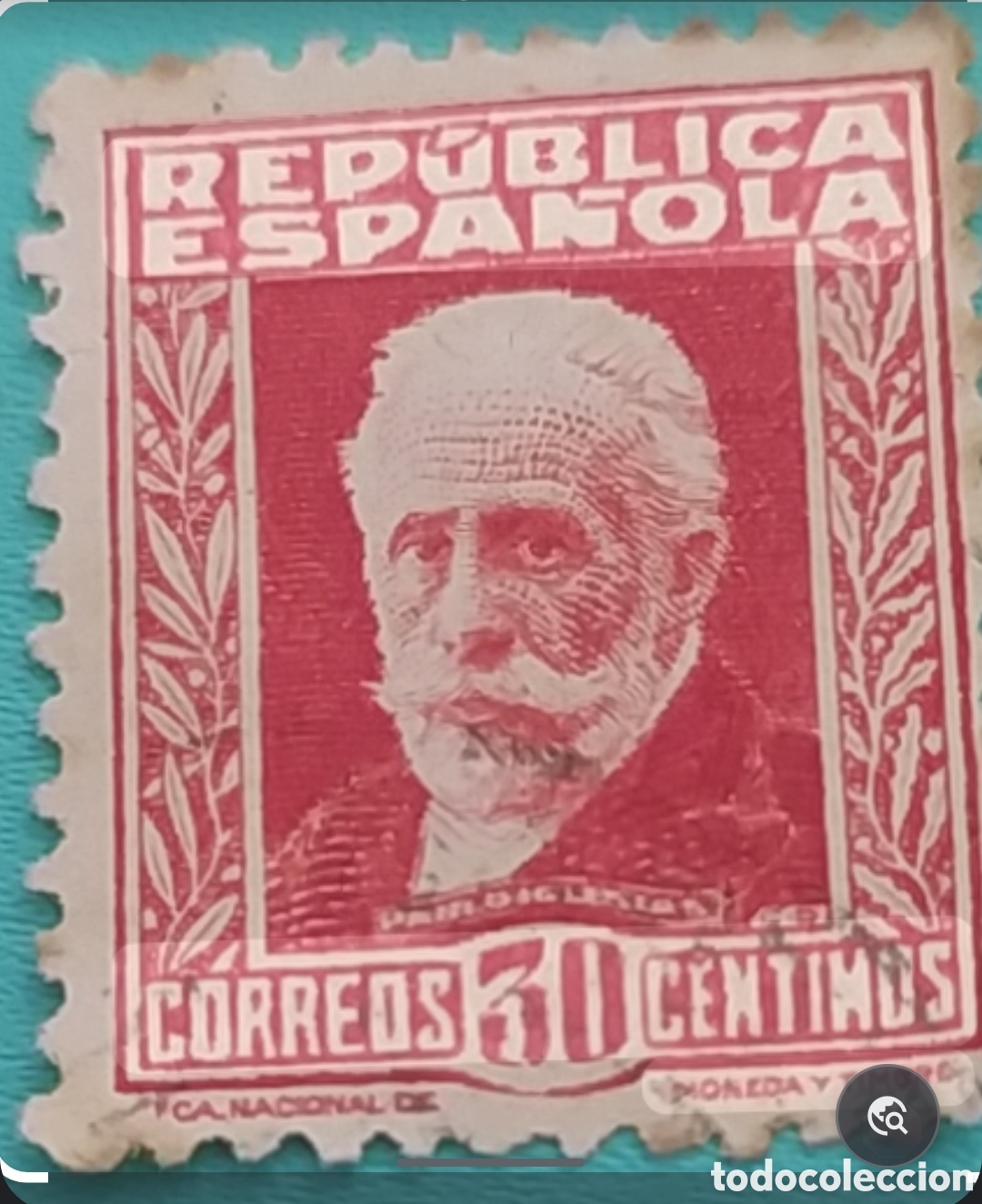 Sellos: REPUBLICA ESPA&Ntilde;OLA 30 CENTIMOS - Foto 1