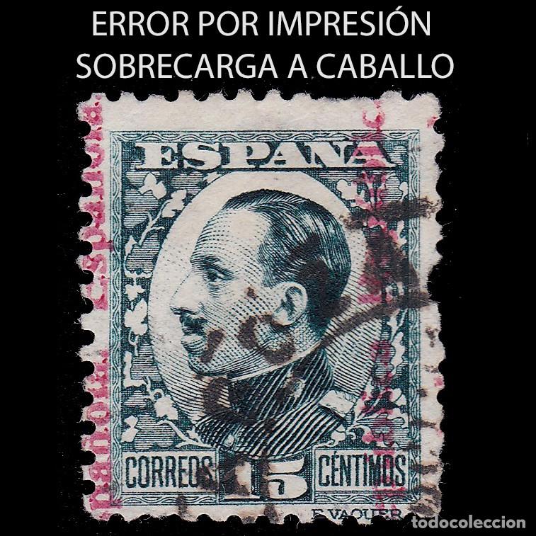 Sellos: ERROR SOBRECARGA A CABALLO.1931.15c.Usado.Edifil.596e - Foto 1