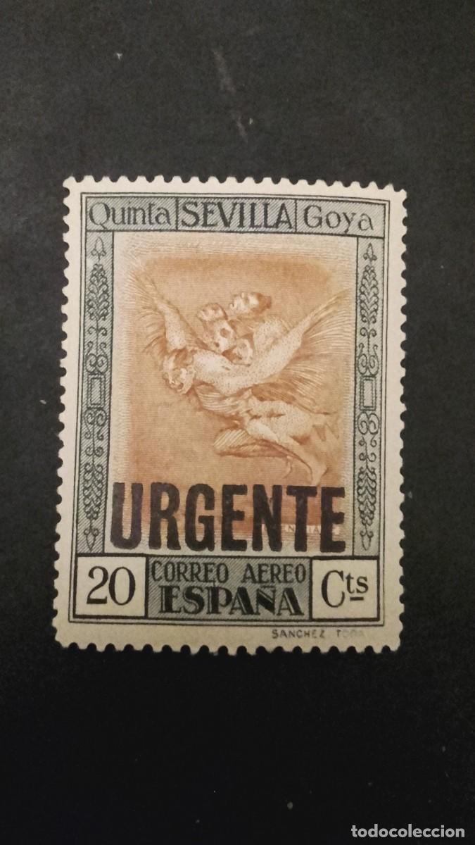 Timbres: ancien timbre Quinta Seville Goya , surcharge &rdquo; URGENTE &rdquo;