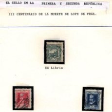 Sellos: LEV0295. CONJUNTO DE SELLOS DE LA II REPÚBLICA