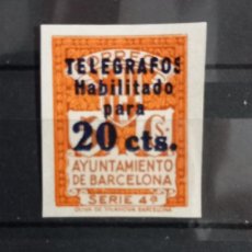 Francobolli: AÑO 1934 SELLO BARCELONA TLEGRAFOS NUEVOS EDIFIL 5 VALOR DE CATALOGO 102,00 EUROS
