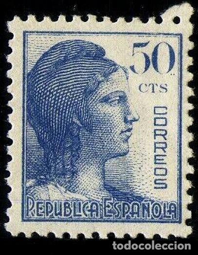 Sellos: EDIFIL 753 P,EPUBLICA 50 .. CTS 50 c.