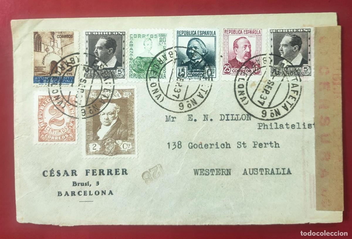 Sellos: 1937.- BARCELONA A AUSTRALIA. - Foto 1