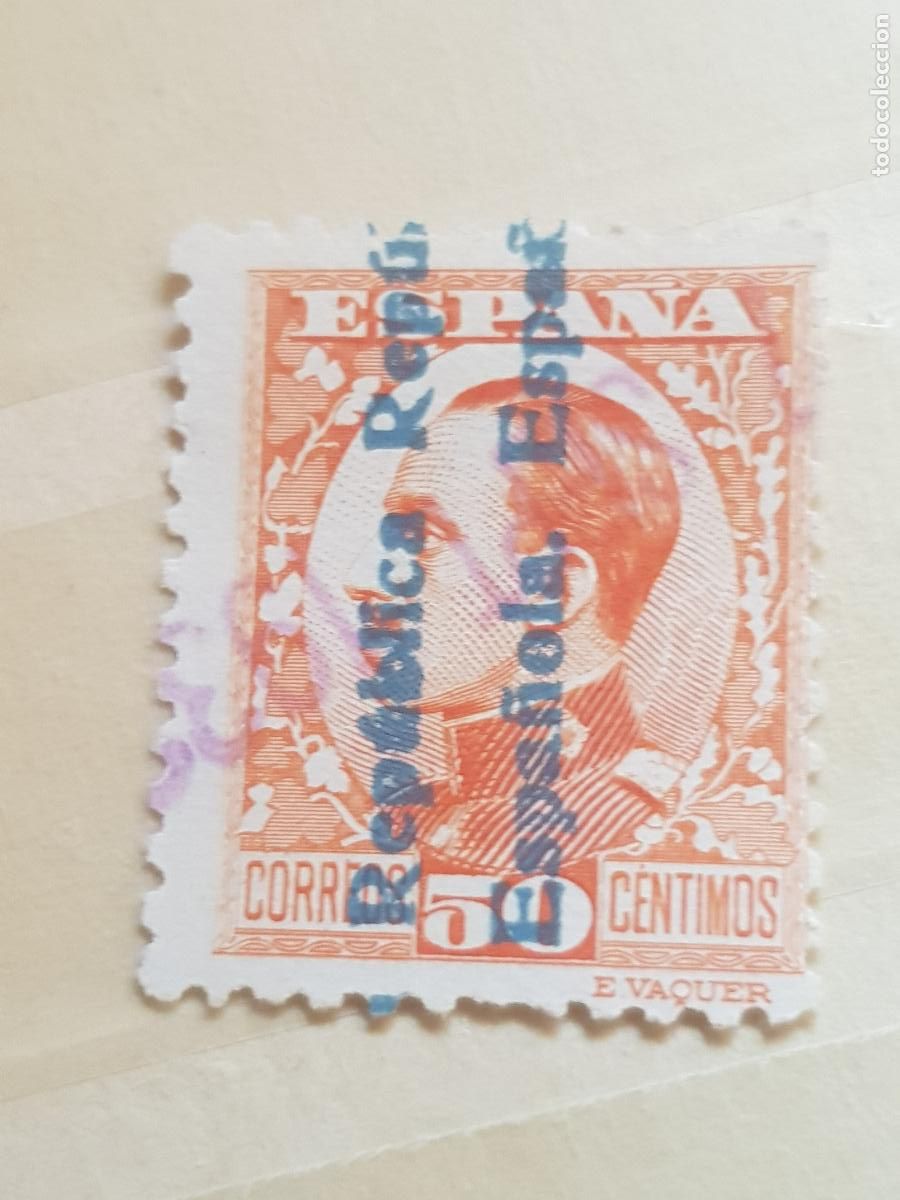 Sellos: II REPUBLICA ESPA&Ntilde;OLA SOBRECARGADO - Foto 1