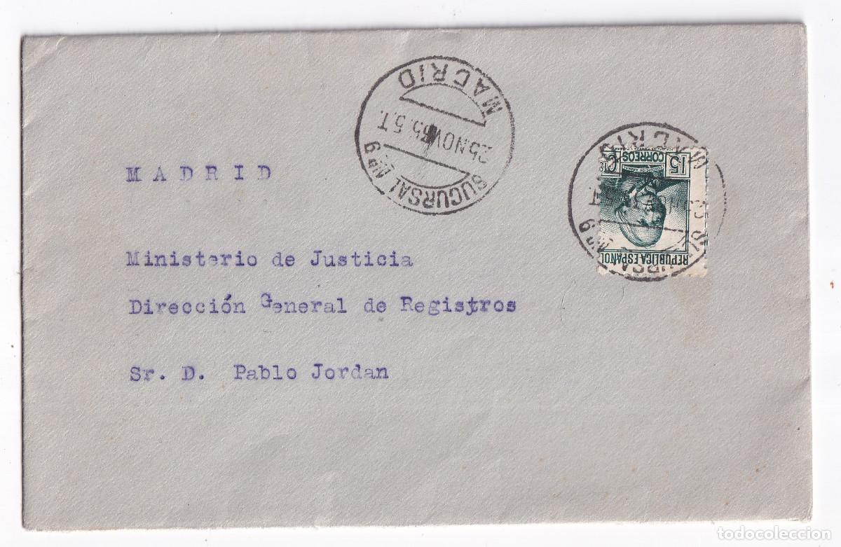 Sellos: SOBRE. CORREO INTERIOR. MADRID. 1935 - Foto 1