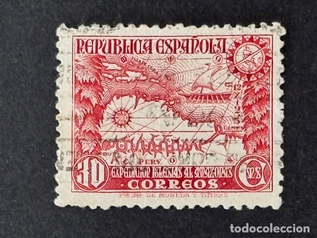 Sellos: Exposici&oacute;n al Amazonas, 1935, Edifil 694, usado - Foto 1