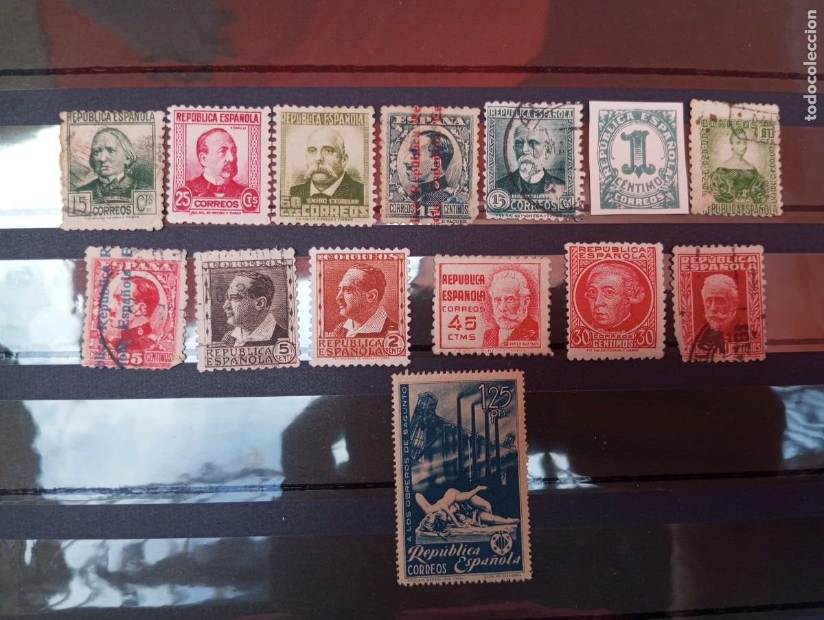 Sellos: ESPA&Ntilde;A, PRIMER CENTENARIO, SELLOS DE LA REP&Uacute;BLICA - Foto 1