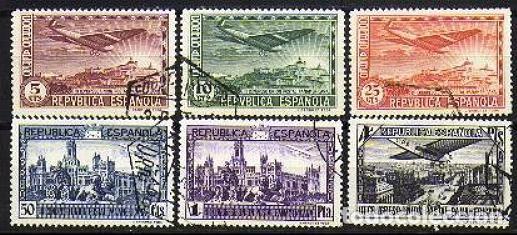 Sellos: EDIFIL 614/19 AEREOS USADA - Foto 1