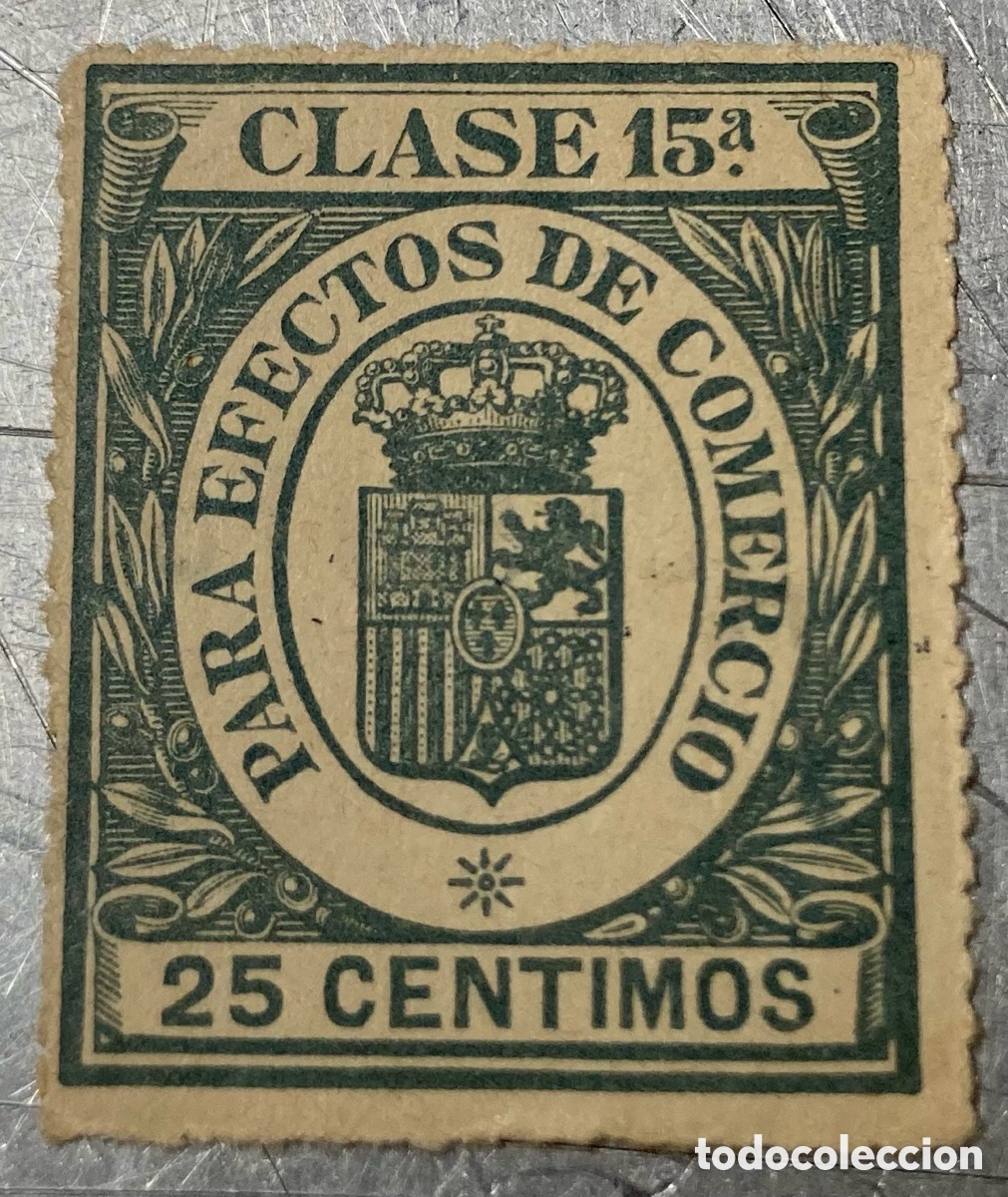 Sellos: Timbre para efectos de comercio 25 centimos - Foto 1