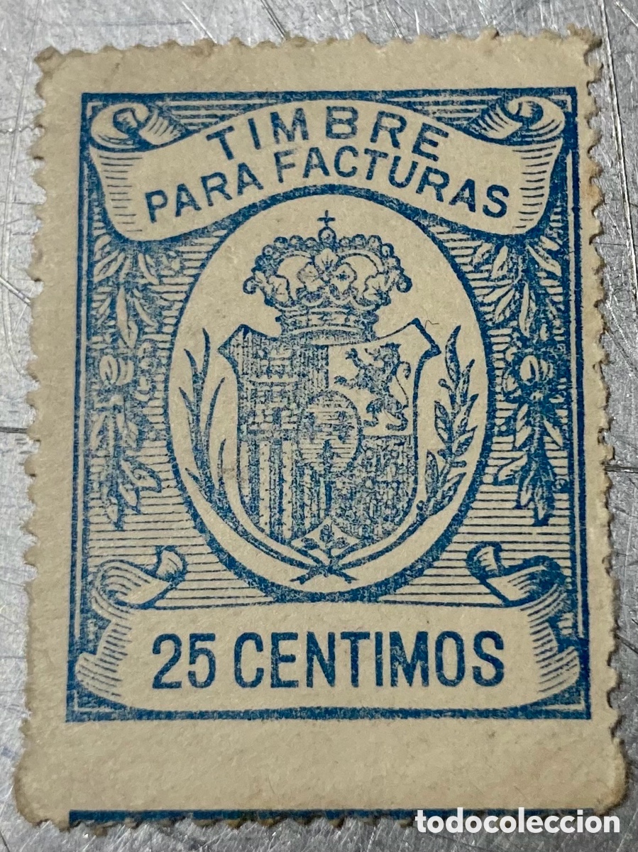 Sellos: Timbre para facturas 25 centimos - Foto 1
