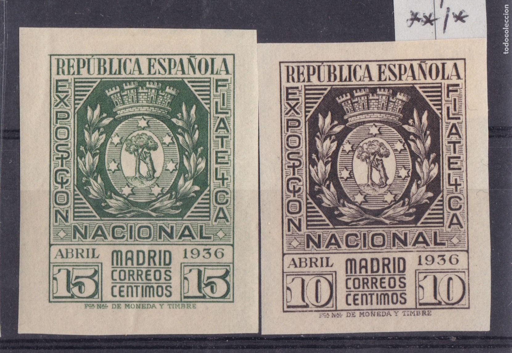 Sellos: SS45- Exposici&oacute;n Filat&eacute;lica MADRID Edifil 727/28 */** Muy Buena Calidad