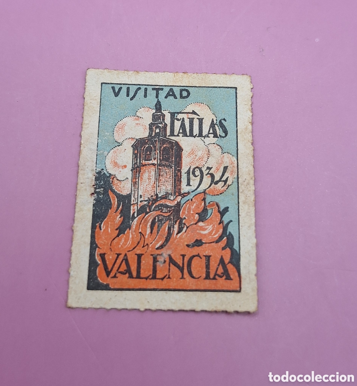 Sellos: Sello Visitad Fallas 1934 - Valencia - - Foto 4