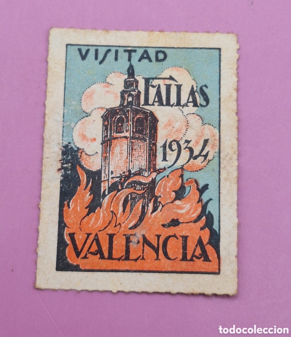Sellos: Sello Visitad Fallas 1934 - Valencia - - Foto 5