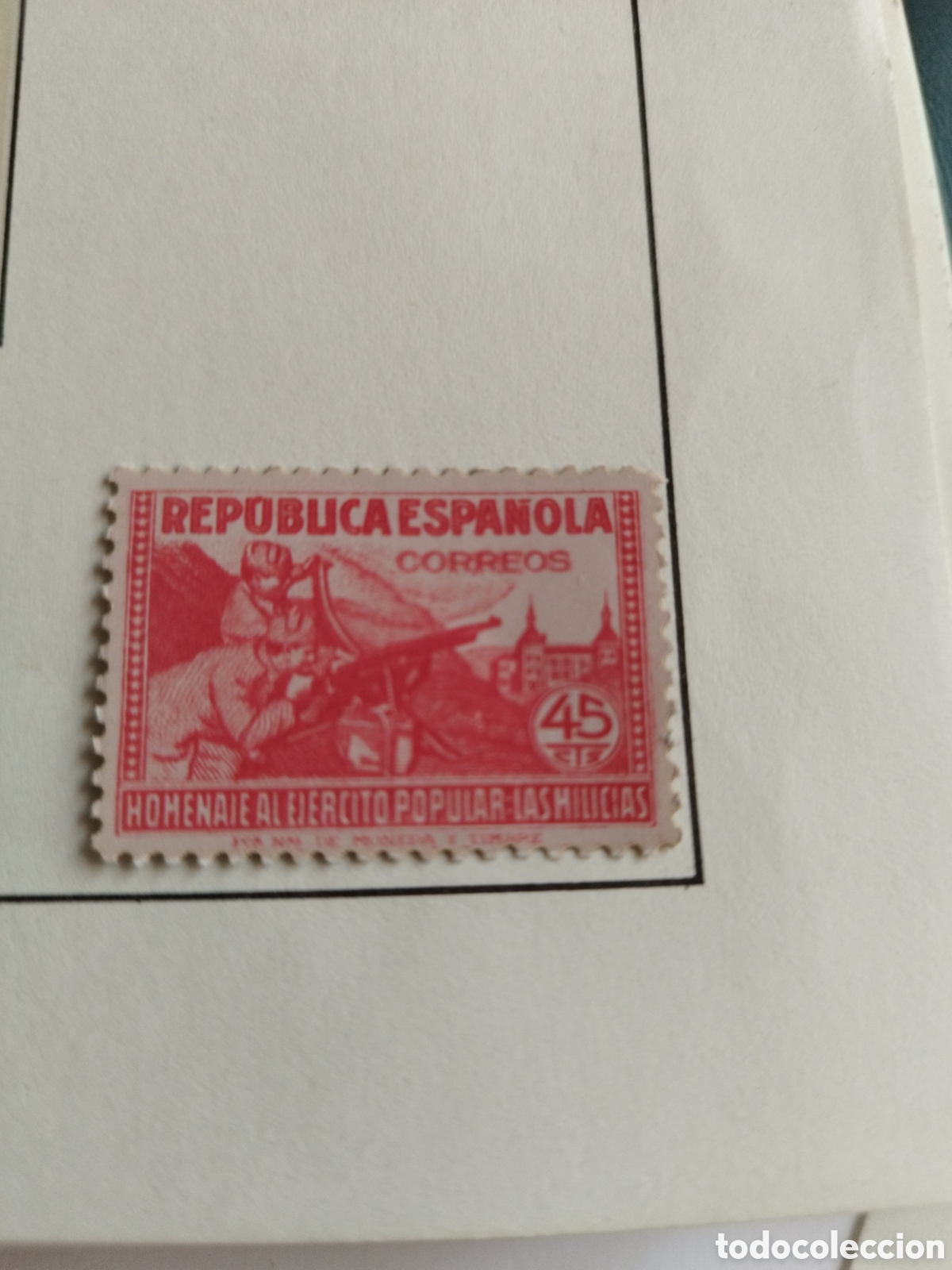 Sellos: 1938.Homenaje al ej&eacute;rcito popular. N&deg;795. - Foto 1