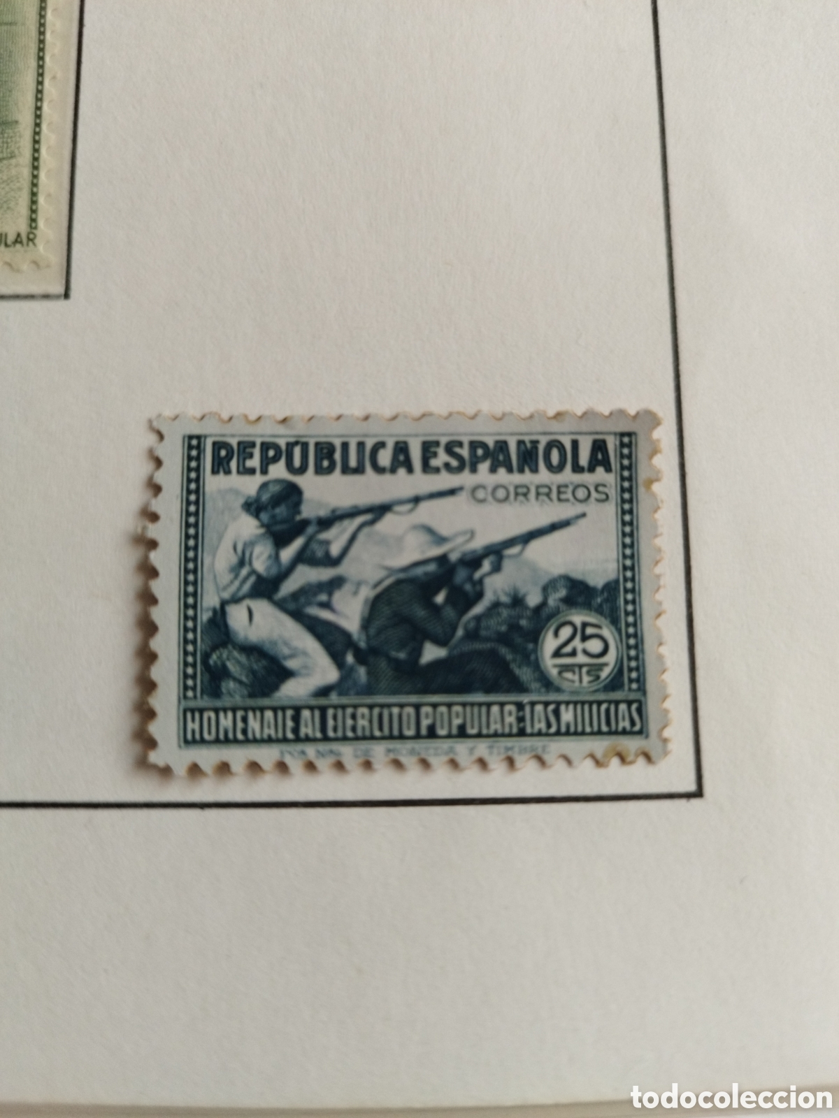 Sellos: 1938.Homenaje al ej&eacute;rcito popular. N&deg;794. - Foto 1