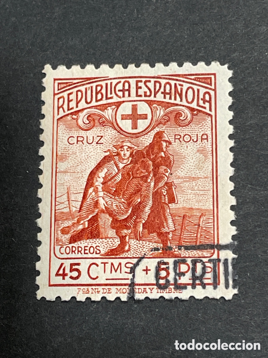 Sellos: Edifil 767 Cruz Roja espa&ntilde;ola, usado, muy bien matasellado, sello de lujo.