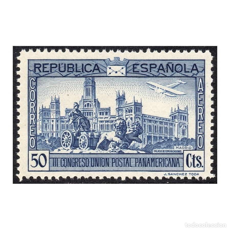 Sellos: Espa&ntilde;a 1931 [SLL] II Congreso Uni&oacute;n Postal Panamericana. 50 cts (MNH)