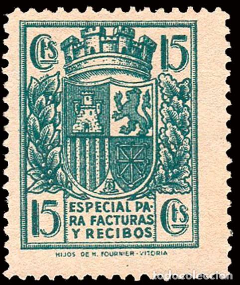 Sellos: Espa&ntilde;a - Fiscales - Facturas y Recibos - Alemany * 31 -1937 - 15 cts.