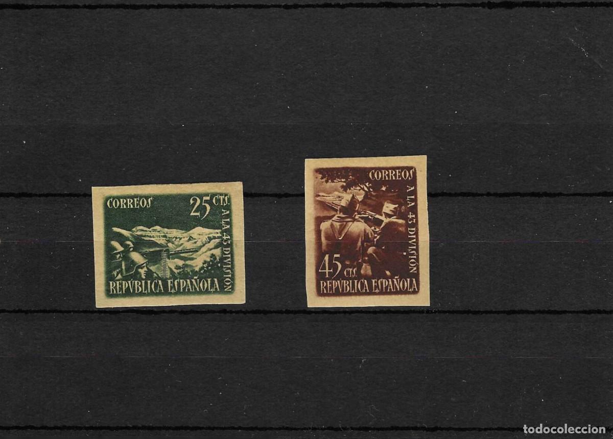 Sellos: Sellos de Espa&ntilde;a A&ntilde;o 1938 Homenaje Divisi&oacute;n 43 Sellos nuevos** SIN DENTAR N&ordm; 787A/788A , 80 &euro;