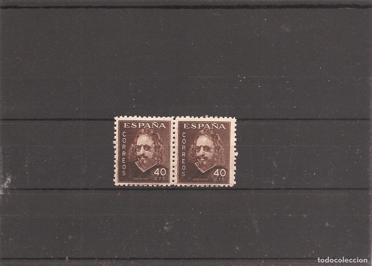Sellos: Sellos de Espa&ntilde;a A&ntilde;o 1945 Quevedo, Sellos nuevo** en pareja , N&ordm; Edifil 989