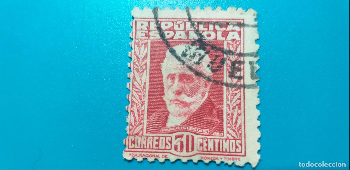 Sellos: Usado. A&ntilde;o 1932. Edifil 659. Personajes. Pablo Iglesias.