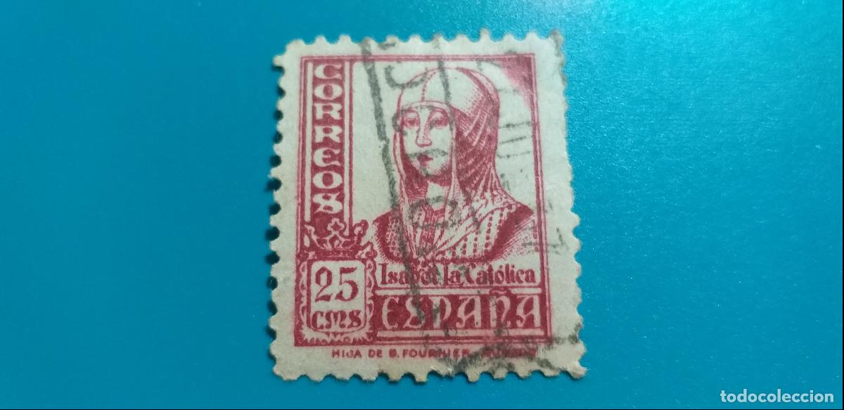 Sellos: USADO. A&Ntilde;O 1937 - 1940. EDIFIL 822. CIFRAS CID E ISABEL