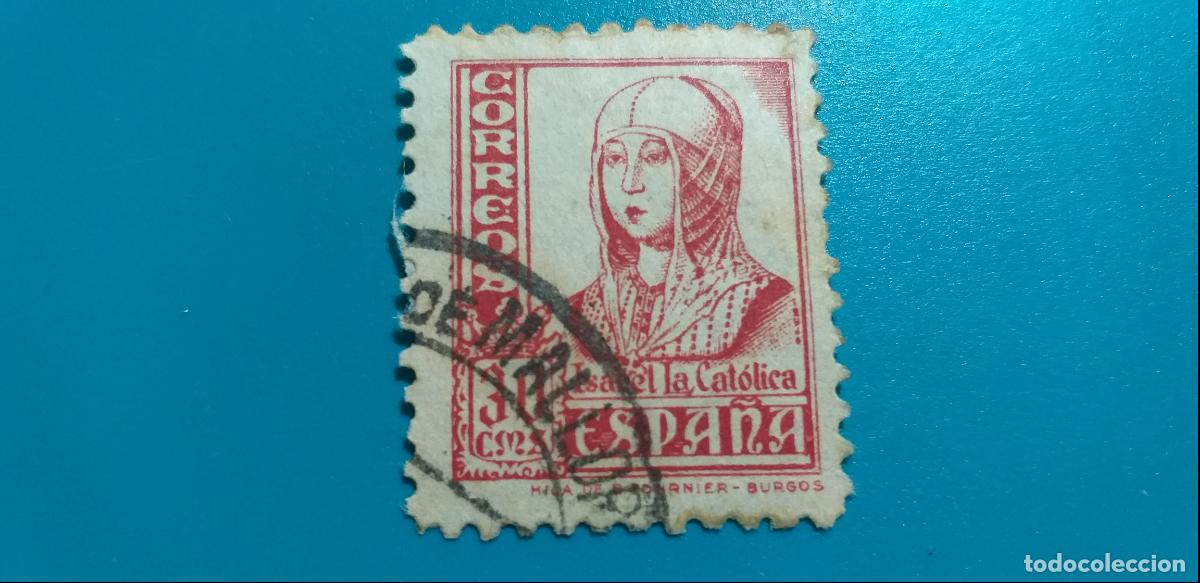 Sellos: USADO. A&Ntilde;O 1937 - 1940. EDIFIL 823. CIFRAS CID E ISABEL