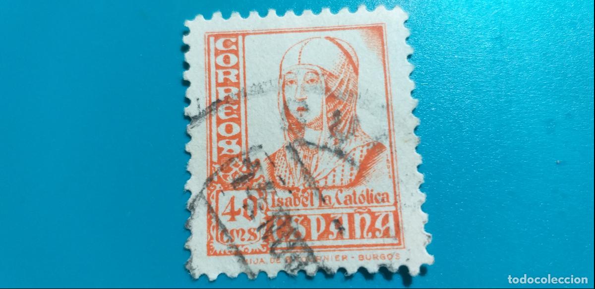 Sellos: USADO. A&Ntilde;O 1937 - 1940. EDIFIL 824. CIFRAS CID E ISABEL