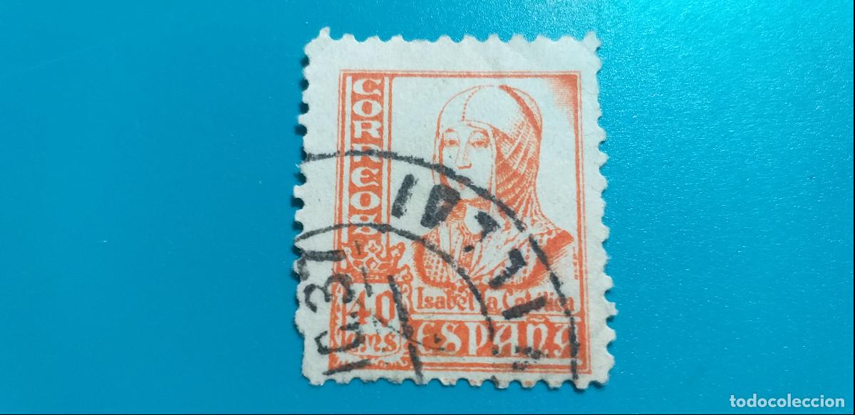 Sellos: USADO. A&Ntilde;O 1937 - 1940. EDIFIL 824. CIFRAS CID E ISABEL