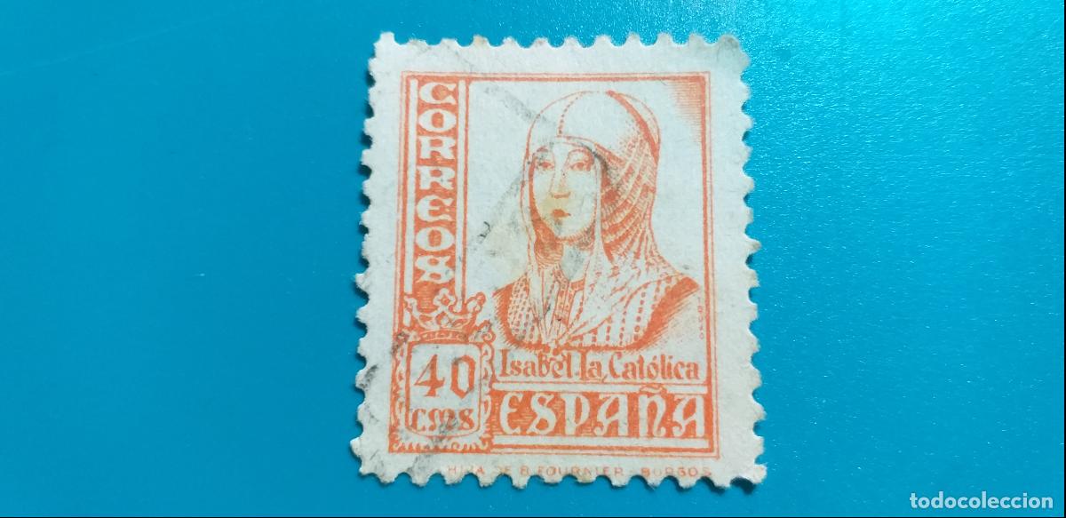 Sellos: USADO. A&Ntilde;O 1937 - 1940. EDIFIL 824. CIFRAS CID E ISABEL