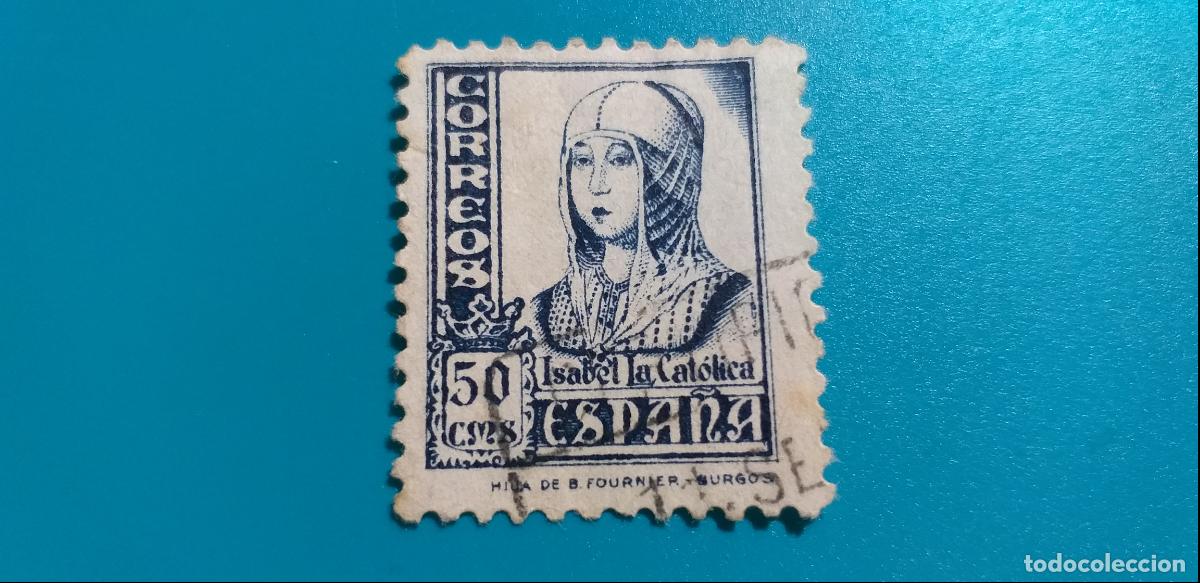 Sellos: USADO. A&Ntilde;O 1937 - 1940. EDIFIL 825. CIFRAS CID E ISABEL