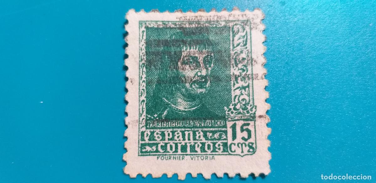 Sellos: USADO. A&Ntilde;O 1938. EDIFIL 841. FERNANDO EL CAT&Oacute;LICO.