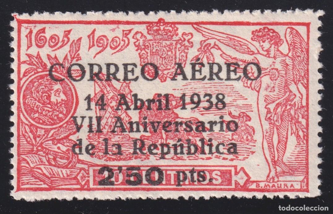 Sellos: ESPA&Ntilde;A VII ANIVERSARIO REPUBLICA ** 756 A&Ntilde;O 1938 - MNH