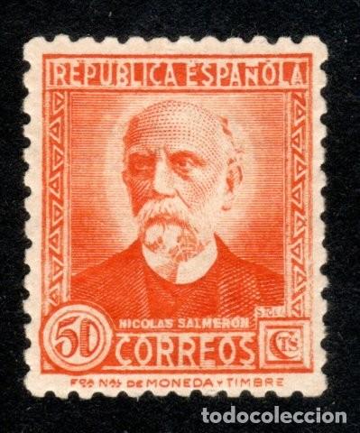Sellos: EDIFIL 671 NICOL&Aacute;S SALMER&Oacute;N 1932. EXCELENTE CENTRADO. VALOR CAT&Aacute;LOGO: 80 &euro;. MH *