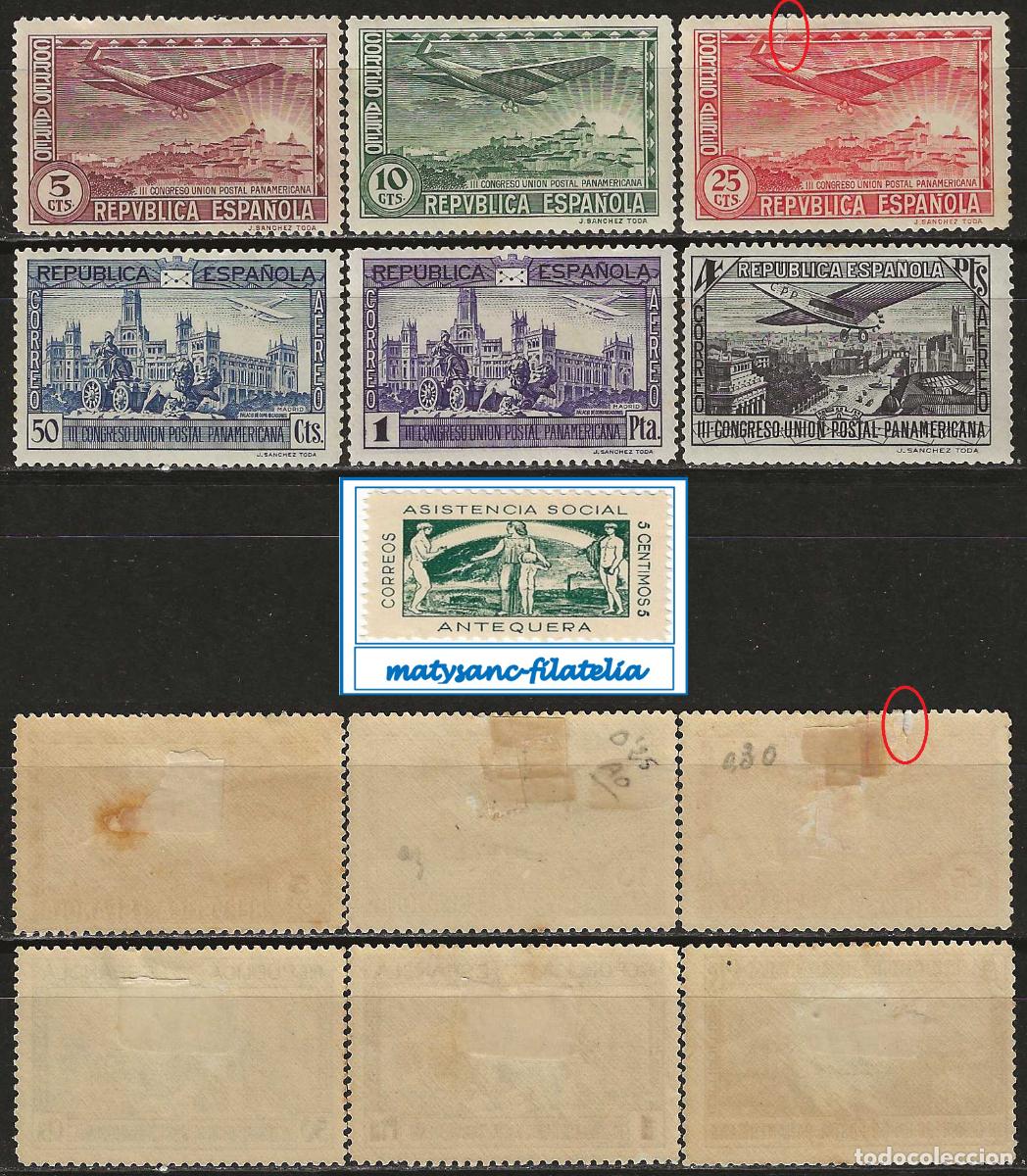 Stamps: ESPA&Ntilde;A 1931. EDIFIL 614/619. SERIE COMPLETA &rdquo;III CONGRESO UNI&Oacute;N POSTAL PANAMERICANA&rdquo;. VER DESCR. L1