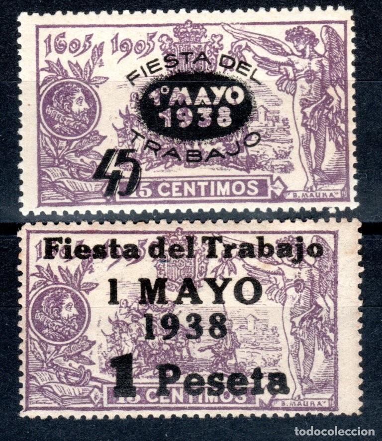 Sellos: EDIFIL 761-762 FIESTA DEL TRABAJO 1938 (S. COMPLETA). VALOR CAT&Aacute;LOGO: 17 &euro;. MNH **