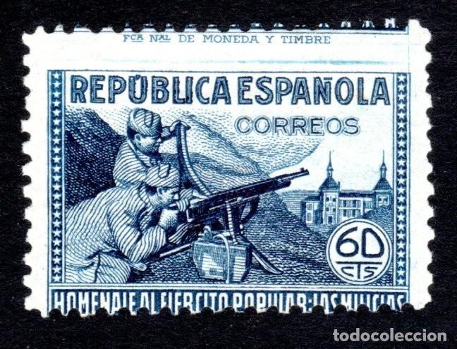 Sellos: EDIFIL 796 HOMENAJE AL EJ&Eacute;RCITO POPULAR 1938 (VARIEDAD...DENTADO DESPLAZADO). VAL.CAT.: 15 &euro;. MNH **