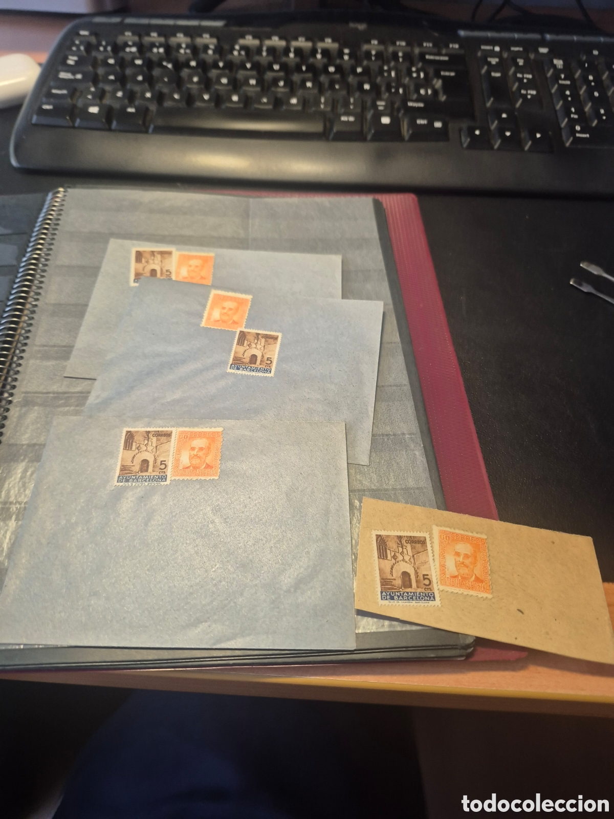 Sellos: 4 edifil 740 segunda rep&uacute;blica en sobres