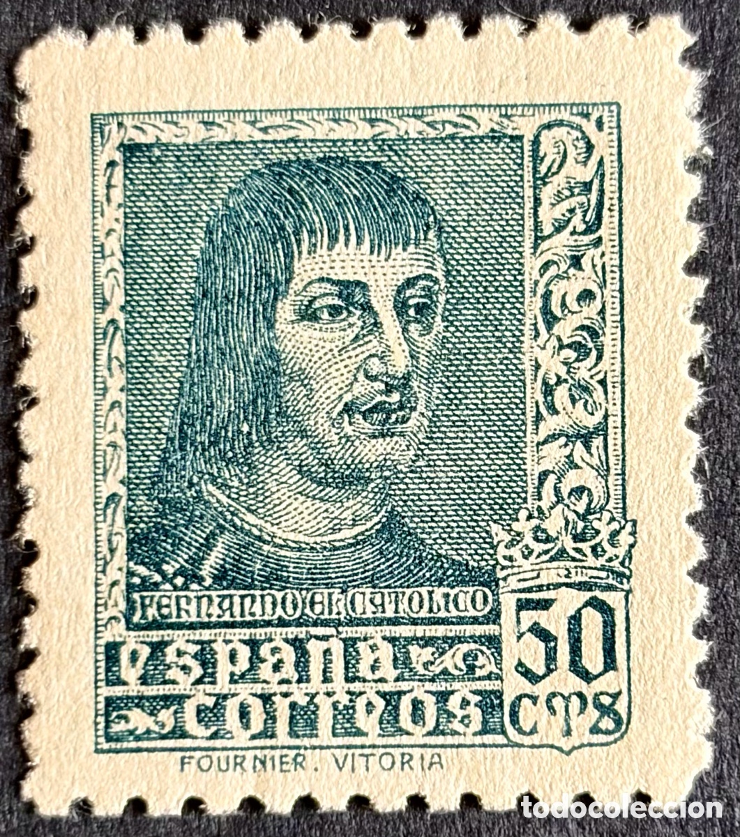 Sellos: ESPA&Ntilde;A 1938, FERNANDO EL CAT&Oacute;LICO
