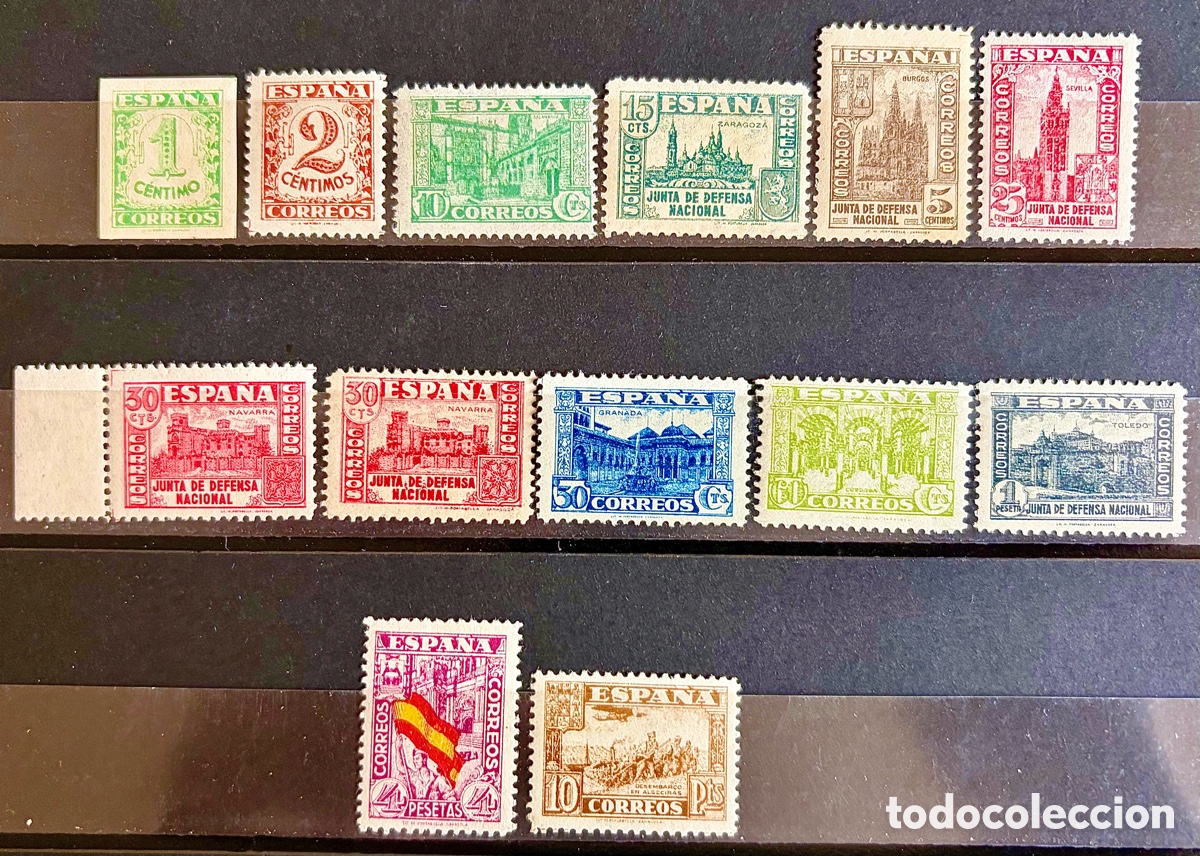 Sellos: ESPA&Ntilde;A 1936-1937 JUNTA DE DEFENSA NACIONAL