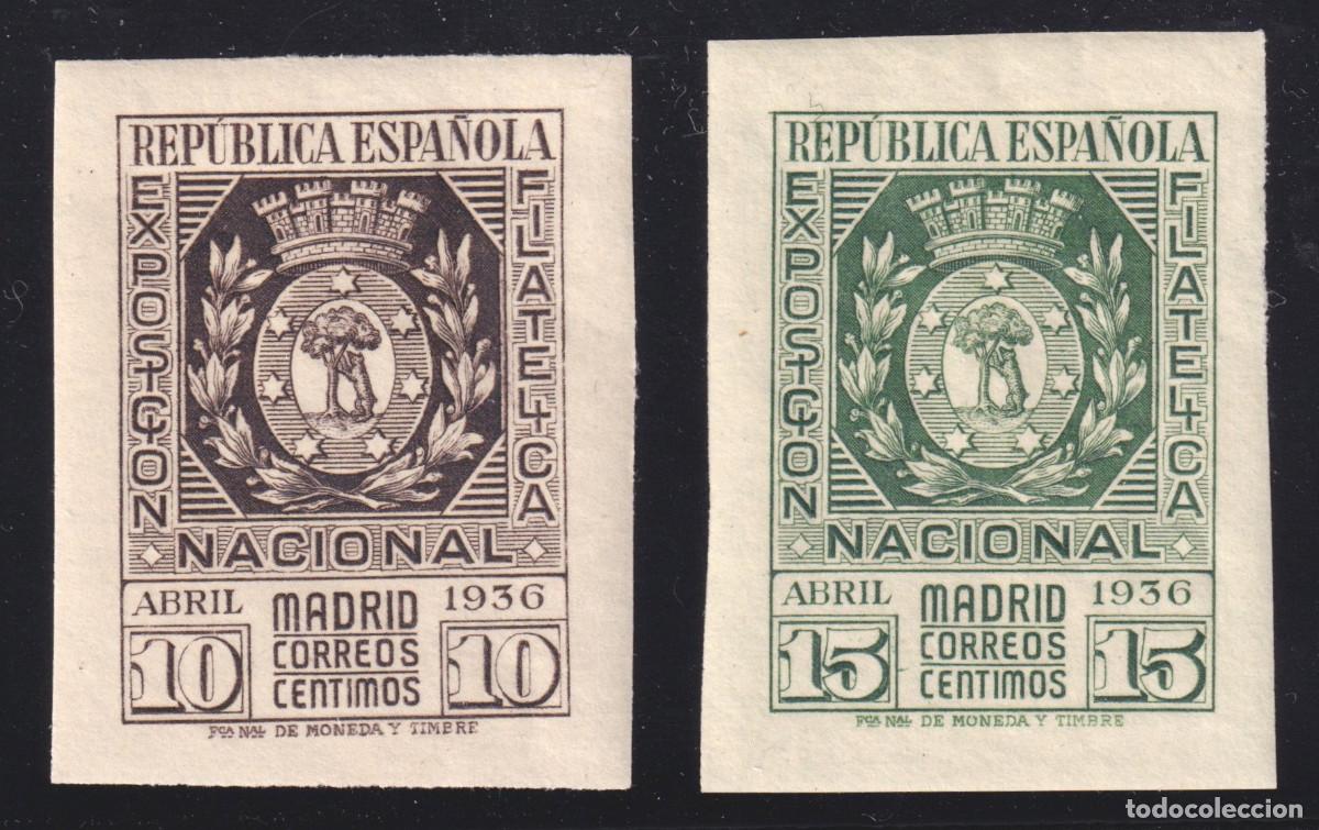 Sellos: ESPA&Ntilde;A EXPOSICION FILATELICA DE MADRID * 727/738 A&Ntilde;O 1936 - MH