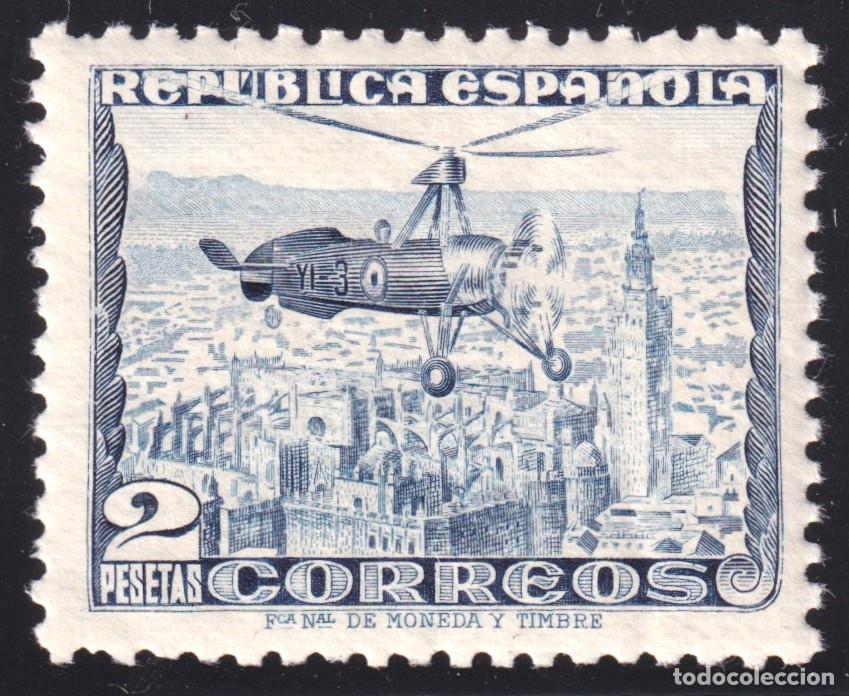 Sellos: ESPA&Ntilde;A - AUTOGIRO LA CIERVA ** 689 - A&Ntilde;O 1935 - MNH - LUJO