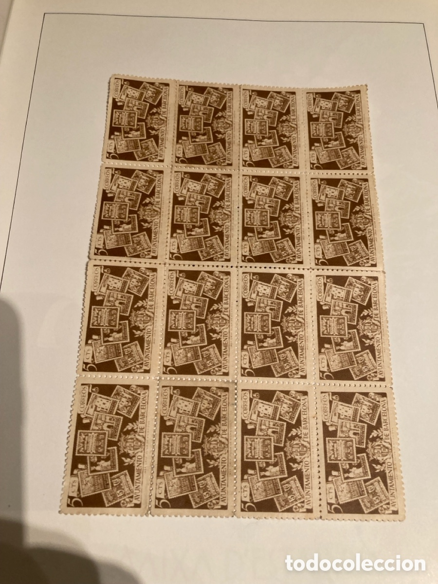 Sellos: Antigua hoja de sellos del Ayuntamiento de Barcelona