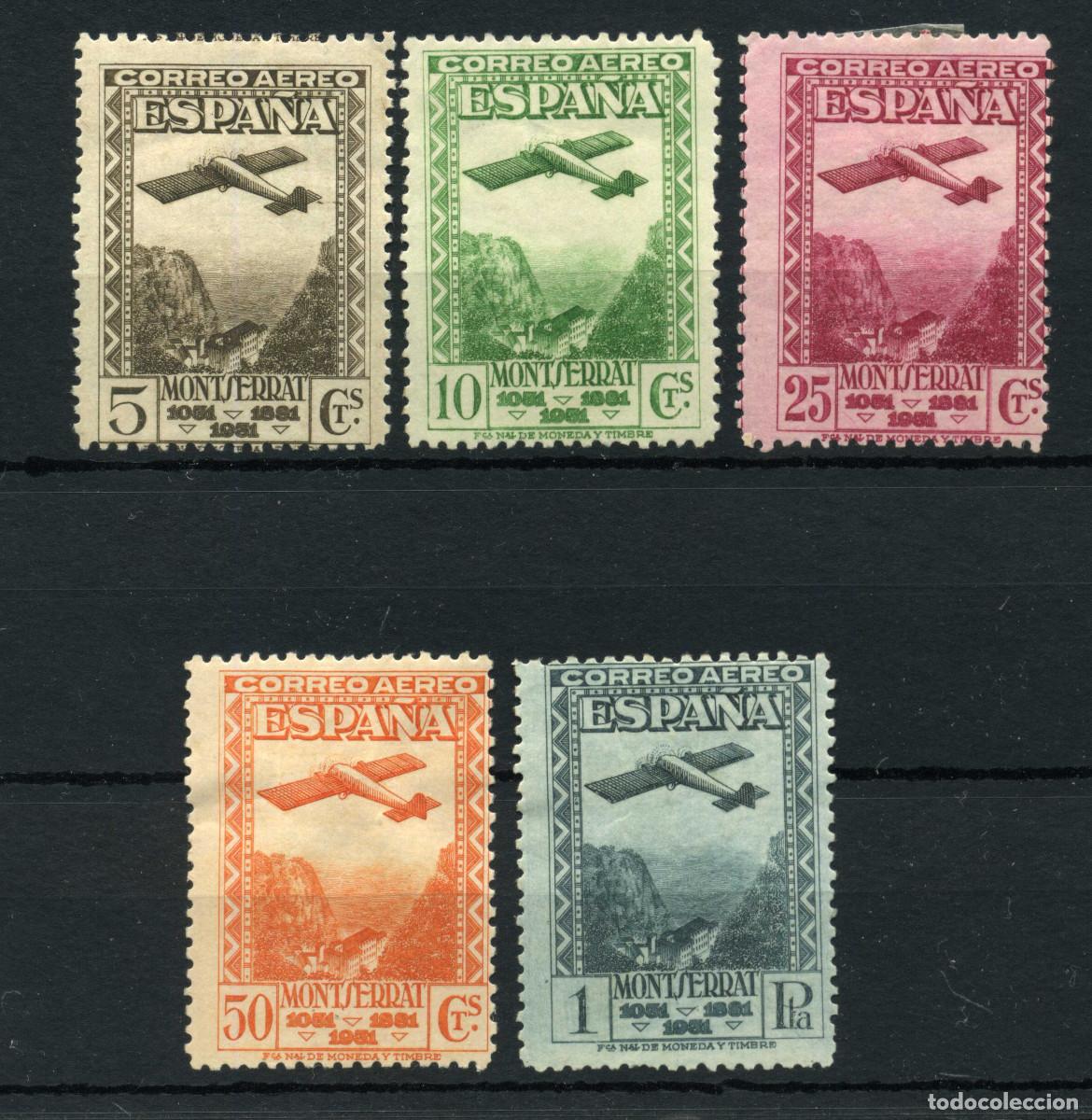 Sellos: XS- MONTSERRAT 1931 Serie AEREOS Nuevos CON fijasellos Ed. 650-654