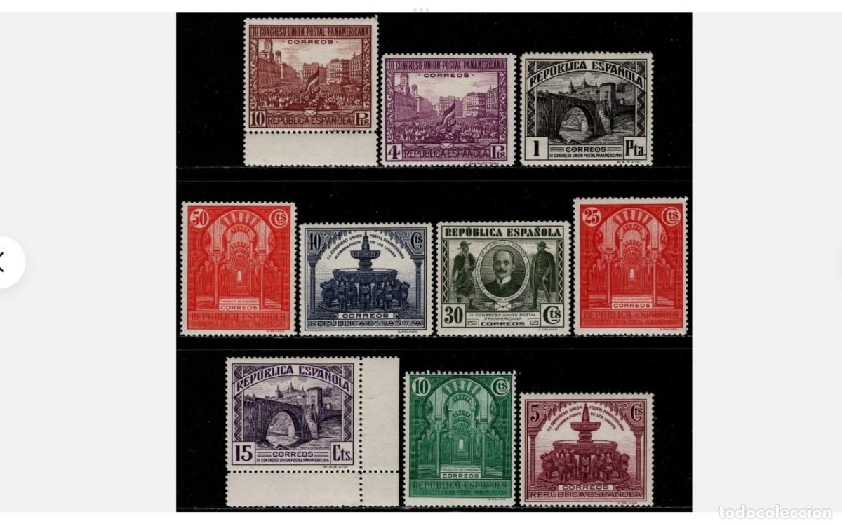 Timbres: ESPA&Ntilde;A - 1931 - II REPUBLICA - EDIFIL 604/613 - SERIE COMPLETA - MH* - NUEVOS.