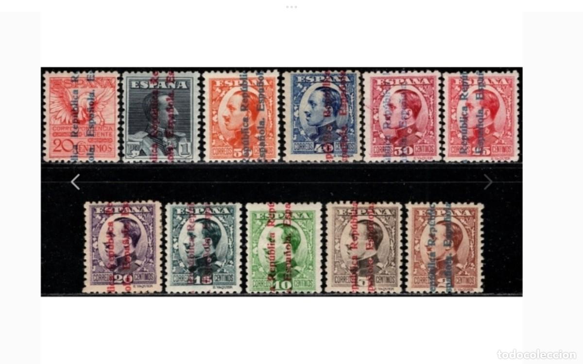 Stamps: ESPA&Ntilde;A - 1931-II REPUBLICA - EDIFIL 593/603-SERIE COMPLETA- MNH**- NUEVOS -VALOR 335&euro;